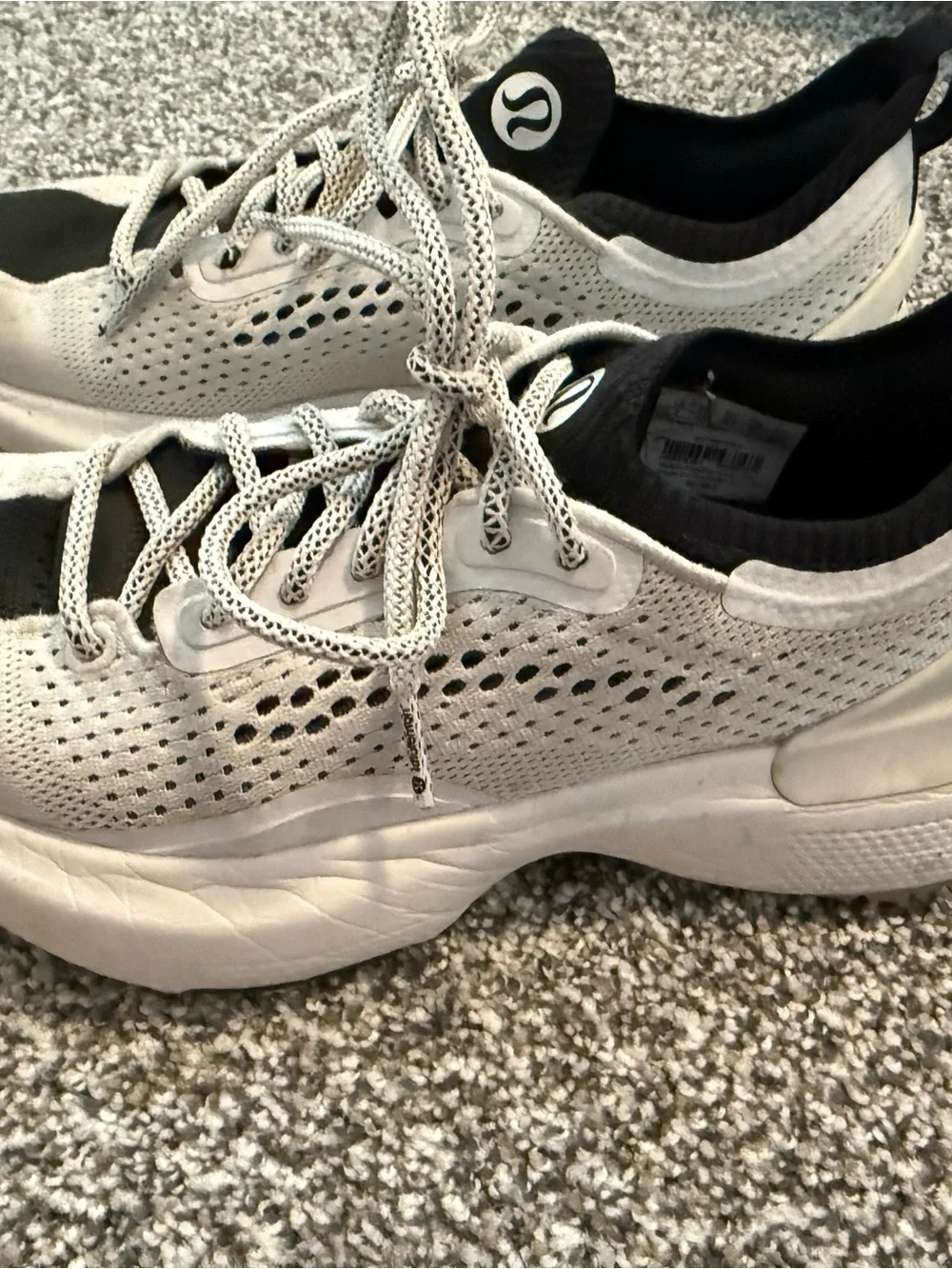 Women's Chunky Knit Trainer Sneakers in Cream and Black